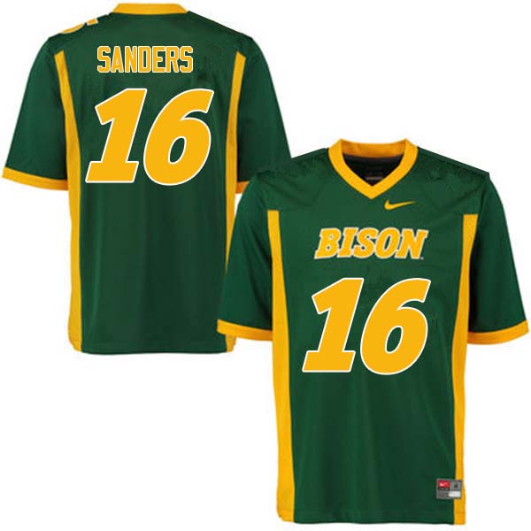 Men #16 Noah Sanders North Dakota State Bison College Football Jerseys Sale-Green
